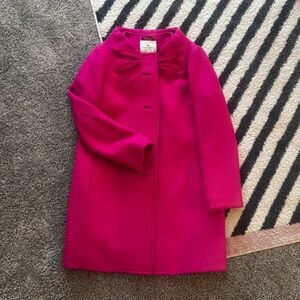 Kate Spade Fuchsia Coat with Patterned Lining